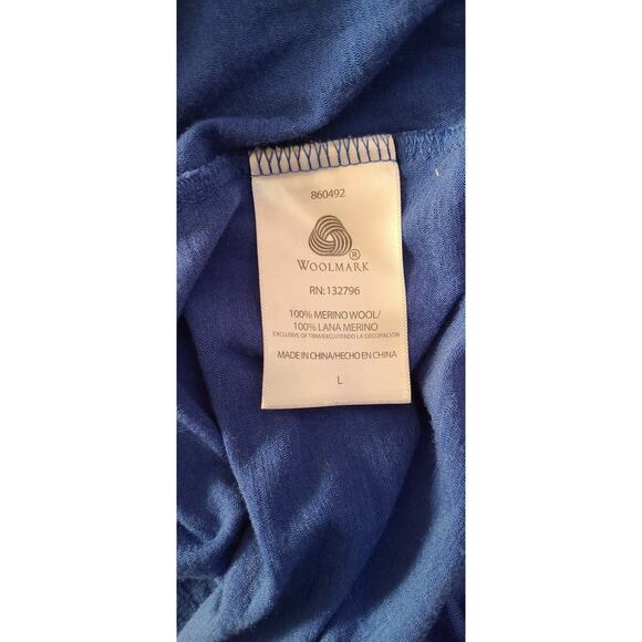 Segments Women’s Australian Merino Wool Long Sleeve Shirt Blue Size Large - Picture 6 of 6